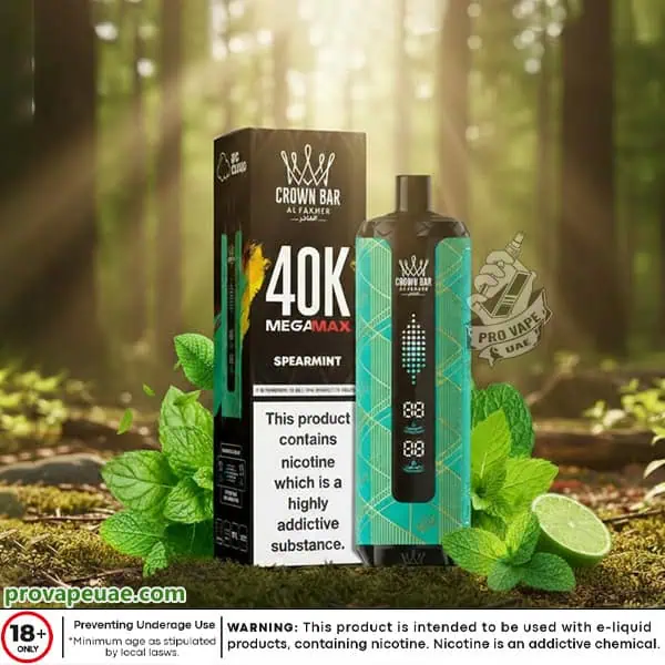 Al Fakher Crown Bar MegaMax 40k Puffs Disposable Vape in Dubai-Spearmint