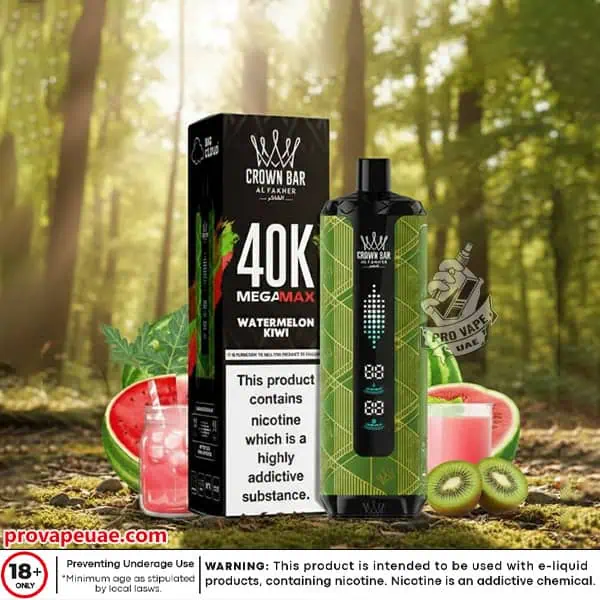 Al Fakher Crown Bar MegaMax 40k Puffs Disposable Vape in Dubai-Watermelon Kiwi