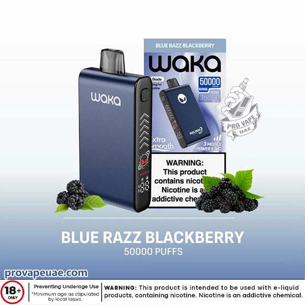 Waka Blade 50000 Puffs Disposable Vape Device in Dubai-Blue Razz Blackberry